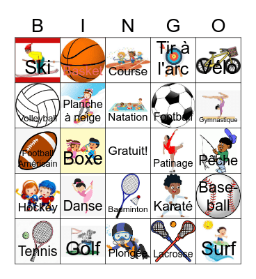 Sports Bingo Card