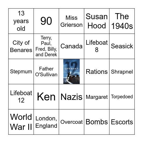 Lifeboat 12 Bingo Card