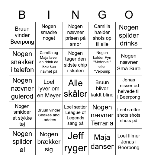 A-Niveau's Bingo Card