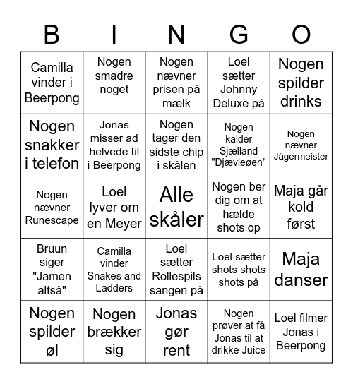 A-Niveau's Bingo Card