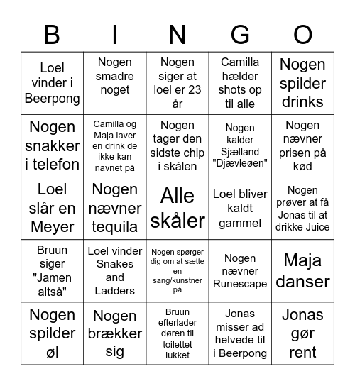 A-Niveau's Bingo Card