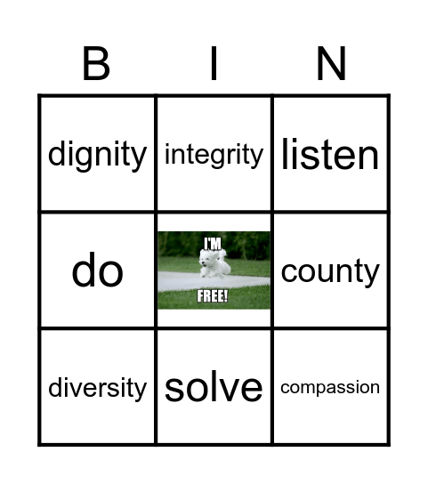 WHC Customer Service Bingo Card