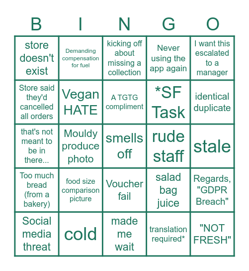 DIXALYMPICS Bingo Card