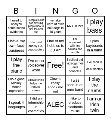 OHMNILABS BINGO! Bingo Card