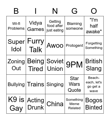 NEBULA Bingo Card