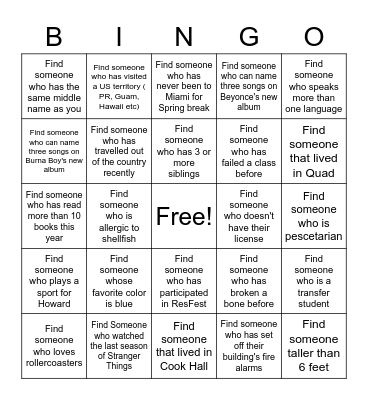 Bingo Card