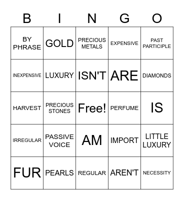 Level 3 Chapter 7 Bingo Card