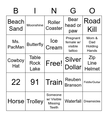 Sundholm-Branson Bingo Card