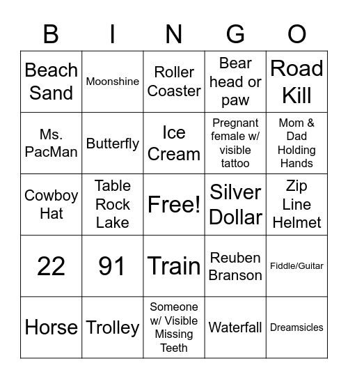 Sundholm-Branson Bingo Card