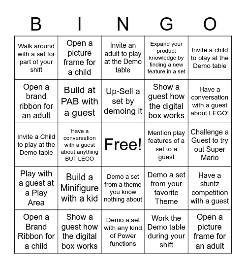 Demo Bingo Card