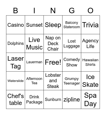 BL Cruise Bingo Card