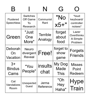 Chat Bingo Card