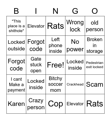 CubeSmart Bingo Card