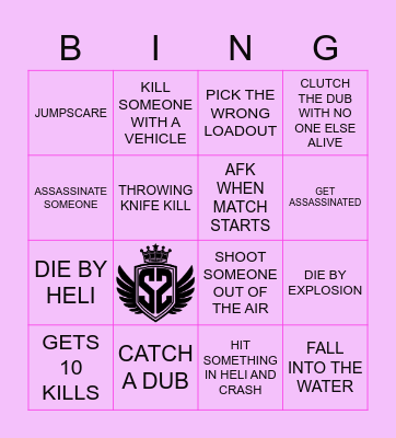 CALL OF DUTY BINGO Card