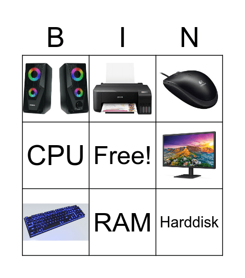 อุปกรณ์คอมพิวเตอร์ Bingo Card