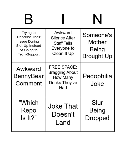 ARMA Pre Mission Bingo Card