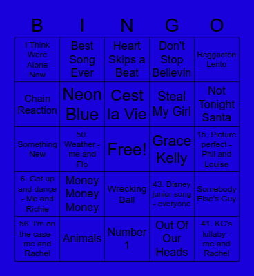 Dark Blue - Katy Bingo Card