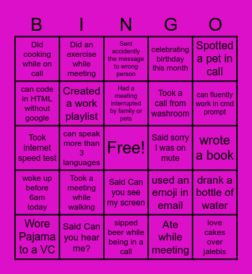 Bingo Card