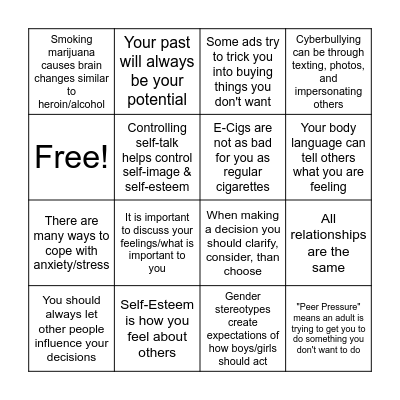Review ASP Bingo Card