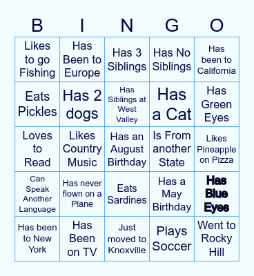 Find Someone Who... Bingo Card