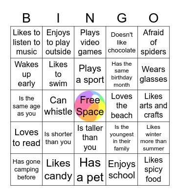 Find Someone Who... Bingo Card