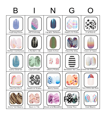 Melissa's Manicures 2nd Color-versary Bingo Card
