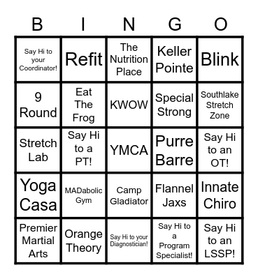 NAME: Bingo Card