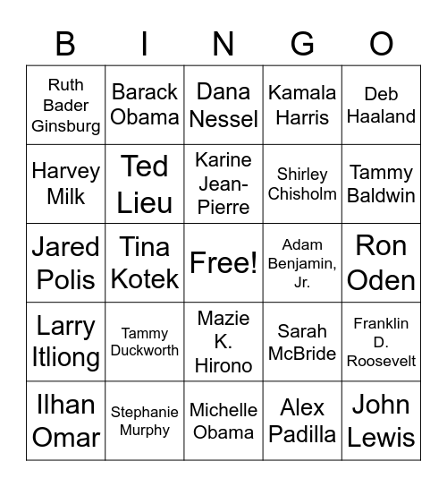Diversity Awareness Month Bingo Card