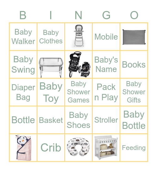 Jen's Baby Bingo Card