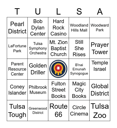 TULSA Bingo Card