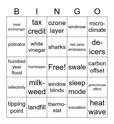 7th Principle Bingo Card