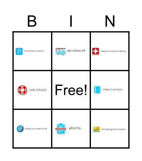 Portal Bingo Card