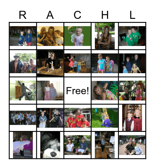 ***Rachel is 25*** Bingo Card