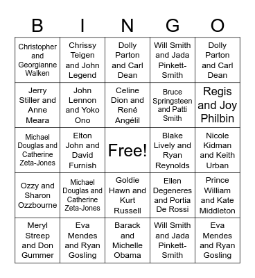 Courtney's Bridal Shower Bingo Card