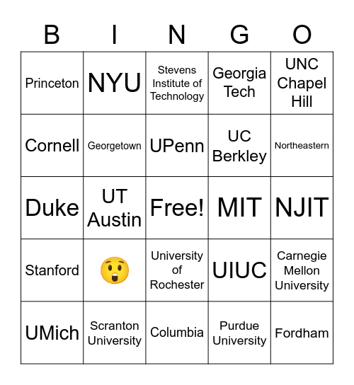 Boilermaker Bingo Card