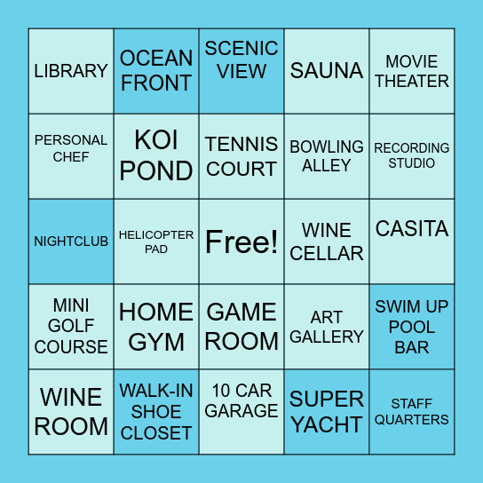 HomeLister'sMansion Bucketlist Bingo!! Bingo Card