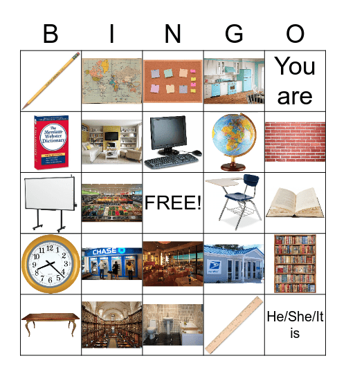 Chapter 2 Vocabulary Bingo Card