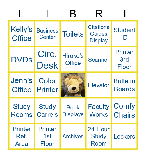 Ikeda Library Tour Bingo Card