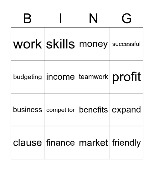 Bingo Card