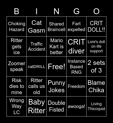 TEA Bingo Card