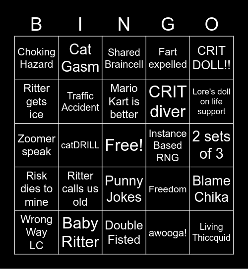 TEA Bingo Card