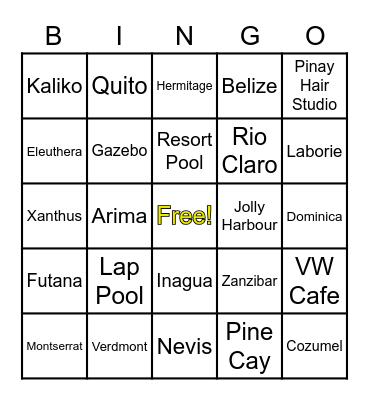 Village Walk BINGO! Bingo Card