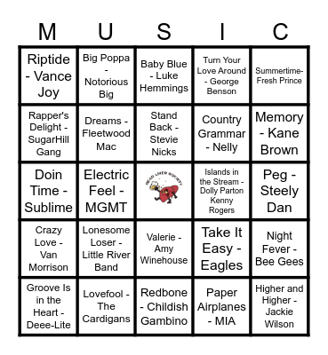 Backyard BBQ Bingo Card
