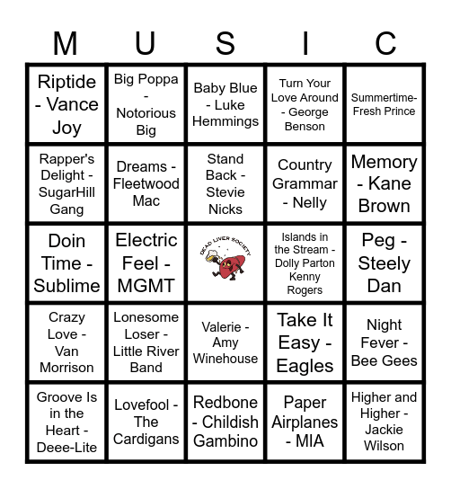 Backyard BBQ Bingo Card
