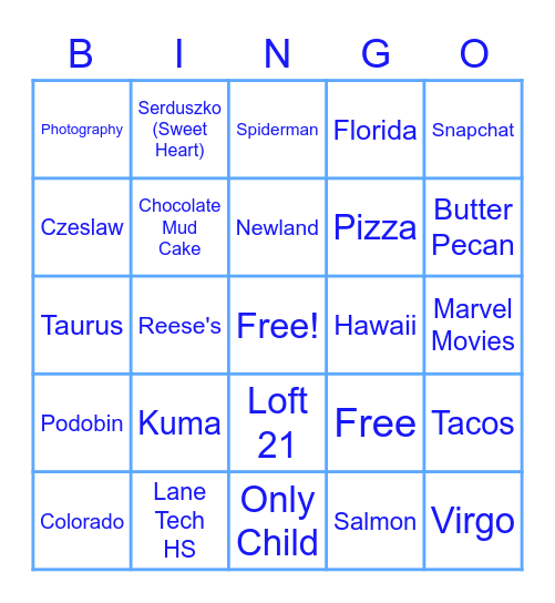 KINGA & DANIEL Bingo Card
