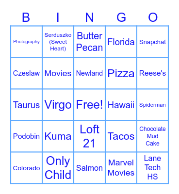 KINGA & DANIEL Bingo Card