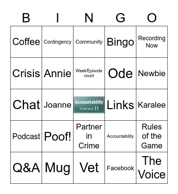 HMASDC - 8/5/2022 Bingo Card