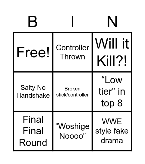 Evo Bingo 2022 Bingo Card