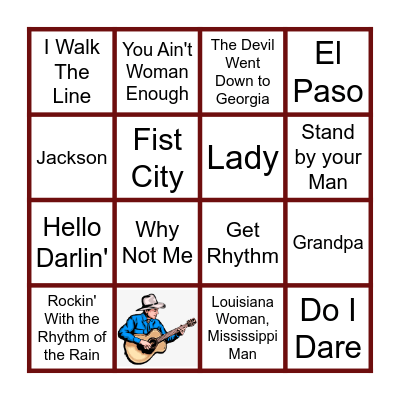 Country Classics 2 Bingo Card