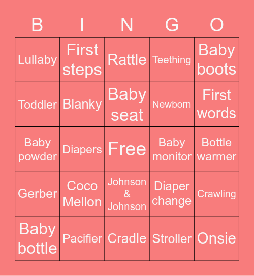 BABY BINGO Card